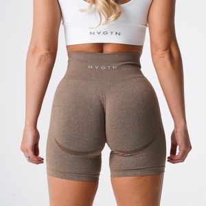 NVGTN Mocha Contour Seamless Shorts